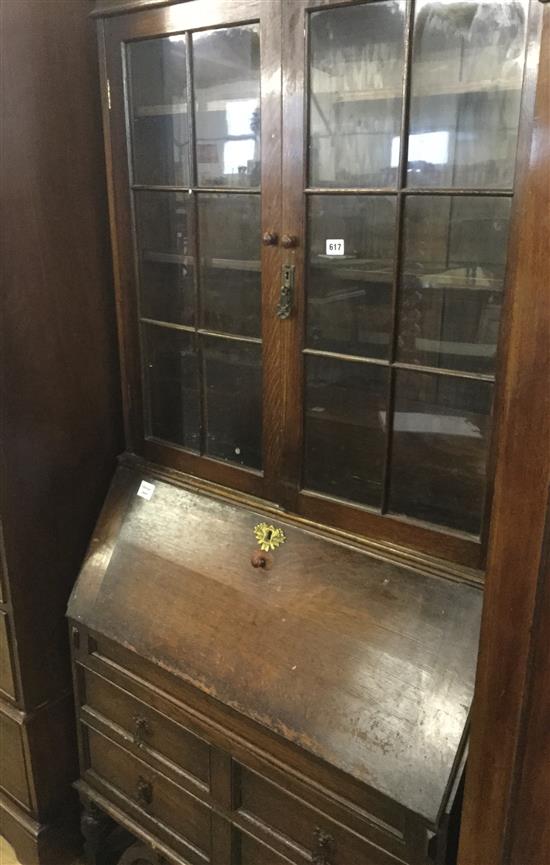 1930s oak bureau bookcase